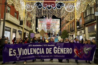 Manifestaciones por el Día Internacional de la Eliminación de la Violencia hacia las Mujeres en Valladolid. - ICAL