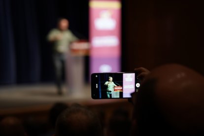 Acto político de Vox en Valladolid con la presencia de Santiago Abascal. ICAL