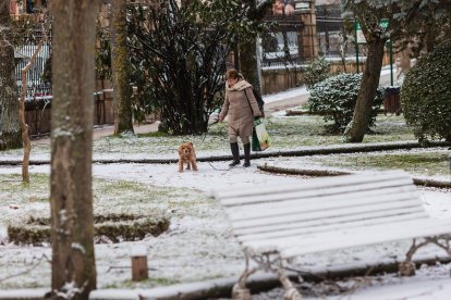Ligera nevada en Soria capital.- ICAL