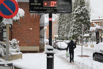 Nieve en el municipio de Guardo en el norte de Palencia.- ICAL