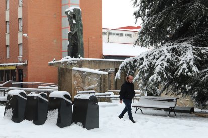 Nieve en el municipio de Guardo en el norte de Palencia.- ICAL