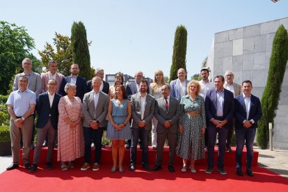 El secretario general del PSOE en Castilla y León, Luis Tudanca, presenta los cabeza de lista socialistas al Congreso y Senado por las nueve provincias de la Comunidad. -ICAL