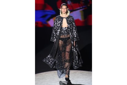 Defile de la diseñadora Salmantina, Fely Campo en la Mercedes Fashion Week.- ICAL