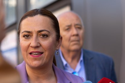 Barcones delante de la Delegación del Gobierno de Soria por el asesinato de una mujer en Ávila. / ICAL