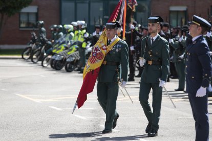 La delegada del Gobierno en Castilla y León, Virginia Barcones, acude al acto organizado con motivo del 179 aniversario de Fundación Guardia Civil, presidido por el general de brigada jefe de la 12 Zona de la Guardia Civil en Castilla y León, Luis del Castillo