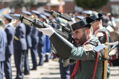 La delegada del Gobierno en Castilla y León, Virginia Barcones, acude al acto organizado con motivo del 179 aniversario de Fundación Guardia Civil, presidido por el general de brigada jefe de la 12 Zona de la Guardia Civil en Castilla y León, Luis del Castillo