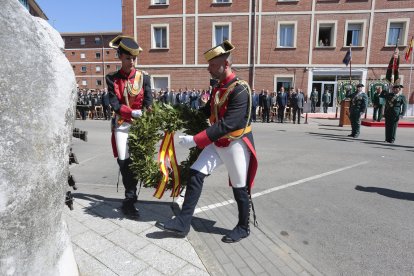 La delegada del Gobierno en Castilla y León, Virginia Barcones, acude al acto organizado con motivo del 179 aniversario de Fundación Guardia Civil, presidido por el general de brigada jefe de la 12 Zona de la Guardia Civil en Castilla y León, Luis del Castillo