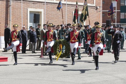 La delegada del Gobierno en Castilla y León, Virginia Barcones, acude al acto organizado con motivo del 179 aniversario de Fundación Guardia Civil, presidido por el general de brigada jefe de la 12 Zona de la Guardia Civil en Castilla y León, Luis del Castillo