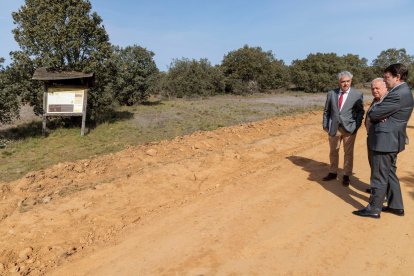 El presidente de la Junta, en la calzada romana destruida en León.