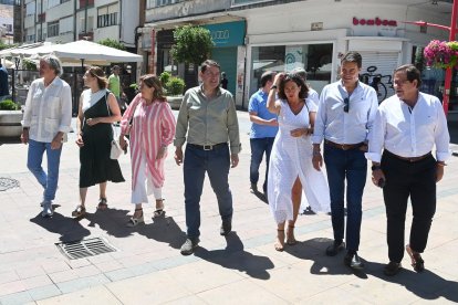 El presidente del PP autonómico y de la Junta, Alfonso Fernández Mañueco, durante el acto de campaña del PP en Miranda de Ebro (Burgos).- ICAL