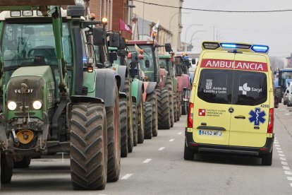 Protestas agrarias en Santa María del Páramo, León. -ICAL