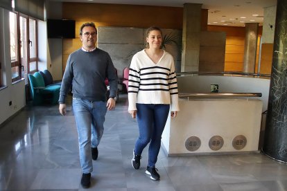 Ricardo Gavilanes y Ester Muñoz, el viernes pasado.-ICAL