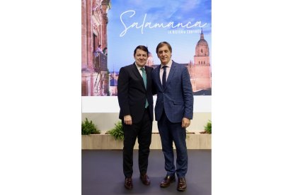 El alcalde de Salamanca, Carlos García Carbayo, presenta la oferta turística de la ciudad. Juan Lázaro/Ical