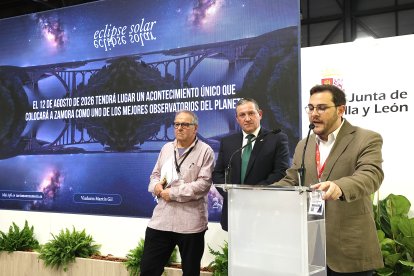 El presidente de la Diputación de Zamora, Javier Faúndez Domínguez, presenta la oferta turística de la provincia. -ICAL.