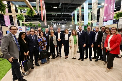 Senadores y alcaldes del PP de Castilla y Le?n en el Stand de la Junta en Fitur.