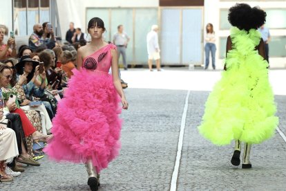 Desfile de la diseñadora Leonesa, María Lafuente en la Mercedes-Benz Fashion Week. - ICAL