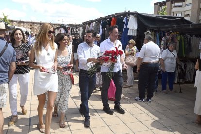 El secretario general del PSOECyL, Luis Tudanca, visita Miranda de Ebro. -ICAL