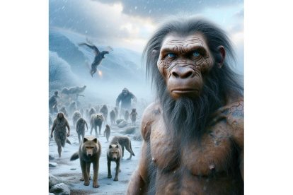 Colocar la palabra homo u homínido hace que revivan los protagonistas animados de El Planeta de los Simios. BING IA