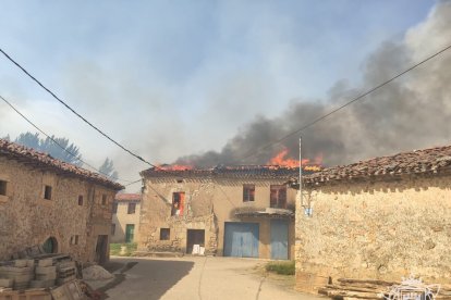 Operativo de los Bomberos del Ayuntamiento de Burgos en Santo Domingo de Silos