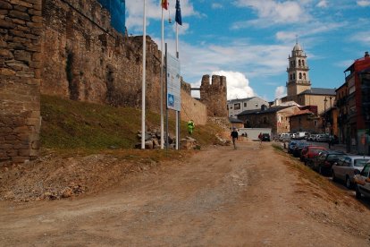 Obras de restauración del Castillo de los Templarios durante la primera década del siglo XXI. -ICAL.