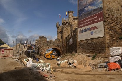 Obras de restauración del Castillo de los Templarios durante la primera década del siglo XXI. -ICAL.