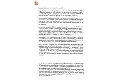 Página tres de la carta remitida por la ministra.