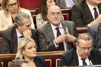 El alcalde de Valladolid, Jesús Julio Carnero, asiste a la sesión de la Comisión General de las Comunidades Autónomas en el Senado para debatir sobre la aplicación efectiva de los principios de igualdad de todos los españoles ante la ley y la solidaridad entre comunidades autónomas.- ICAL