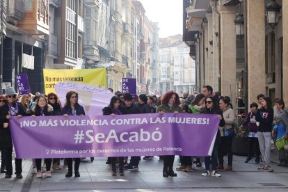 Manifestación en Palencia por el día para la Erradicación de la Violencia contra la Mujer. -ICAL.
