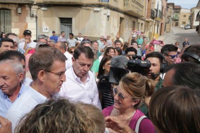 El presidente del PP, y candidato a la presidencia del Gobierno, Alberto Núñez Feijóo, en un acto en Corrales del Vino, Zamora. ICAL