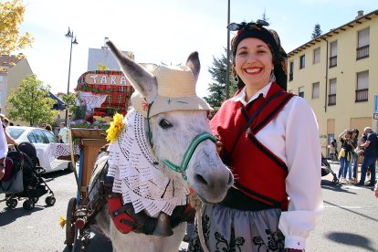 Pendones, Cantaderas y Carros Engalanados celebran las Fiestas de San Froilán en León. Ical