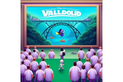 Los blanquivioletas vallisoletanos observan a sus nuevos vecinos: Nemo y Dory en el río Pisuerga. BING IMAGE CREATOR DE MICROSOFT