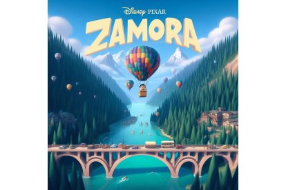 El abuelo de Up se adentra en el Lago de Sanabria y la Sierra de la Culebra zamorana. BING IMAGE CREATOR DE MICROSOFT