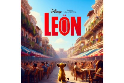 Simba vigila el Barrio Húmedo de León. BING IMAGE CREATOR DE MICROSOFT