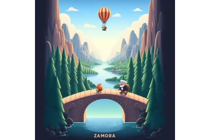 El abuelo de Up se adentra en el Lago de Sanabria y la Sierra de la Culebra zamorana. BING IMAGE CREATOR DE MICROSOFT