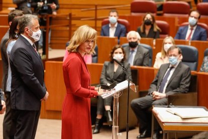 Toma de posesión de Mañueco como presidente de la Junta - La Ministra de Educación, Pilar Alegría.- J. M. LOSTAU