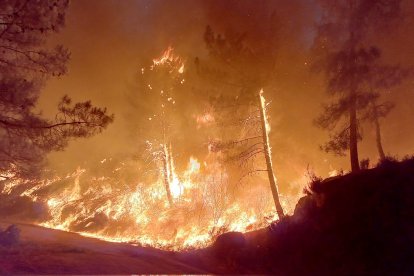 Incendio en Santa Cruz del Valle en Ávila. -ICAL