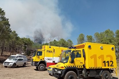 Incendio en Santa Cruz del Valle en Ávila. -ICAL
