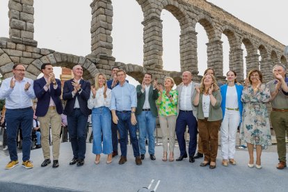 Visita de Mañueco y Feijóo a Segovia.- ICAL