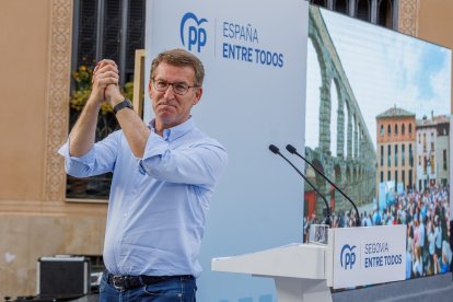 Visita de Mañueco y Feijóo a Segovia.- ICAL