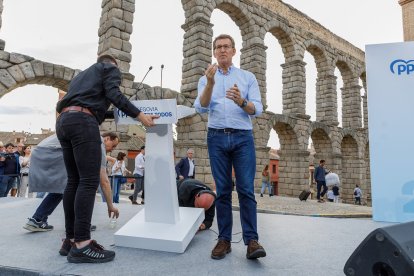 Visita de Mañueco y Feijóo a Segovia.- ICAL
