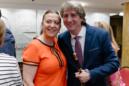 La delegada de Gobierno, Virginia Barcones, asiste al Pleno de Constitución de la Corporación Municipal de Ayuntamiento de Soria en el que Carlos Martínez revalida su cargo como alcalde de Soria. -ICAL
