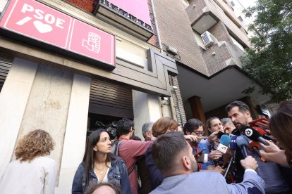 El secretario general del PSCyL, Luis Tudanca, encabeza la delegación de los socialistas de la Comunidad. ICAL