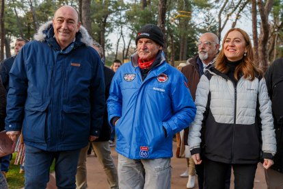 El presidente de la Diputación de Segovia, Miguel Ángel de Vicente, Miguel Perellada y Virginia Barcones.- ICAL