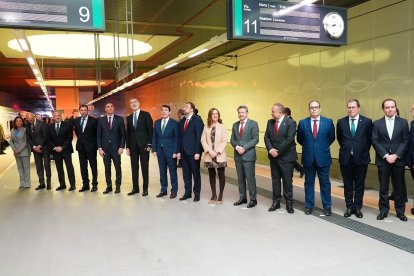 Llegada del tren a Oviedo. -ICAL