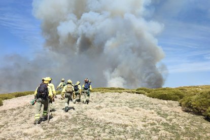 Incendio en Candelario en Salamanca.-ATBRIF