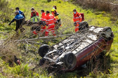 Un herido en un accidente de tráfico en el casco urbano de Ciudad Rodrigo en Salamanca. -ICAL.