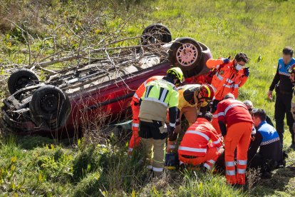 Un herido en un accidente de tráfico en el casco urbano de Ciudad Rodrigo en Salamanca. -ICAL.