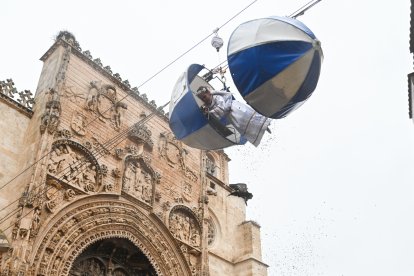 Comienzo de la Bajada del Ángel en Aranda de Duero