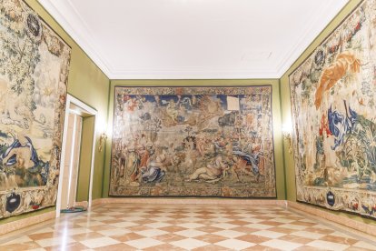 En la foto, una muestra de los Tapices del Palacio Real de la Granja de San Ildefonso