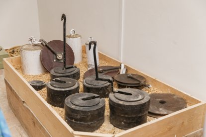 En la foto, el mecanismo del reloj del patio de herradura del Palacio Real de La Granja de San Ildefonso